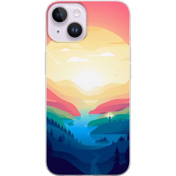 Kompatibelt Mobilskal till Apple iPhone 14 Plus Pink Horizon