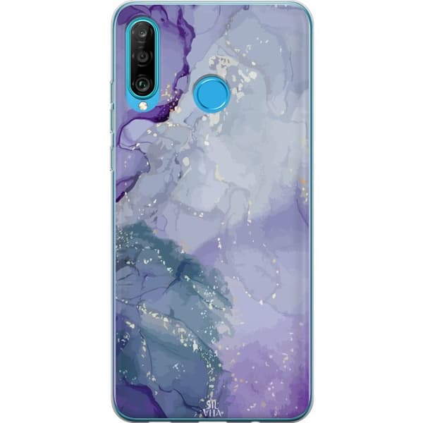 Kompatibelt Mobilskal till Huawei P30 lite Marmor