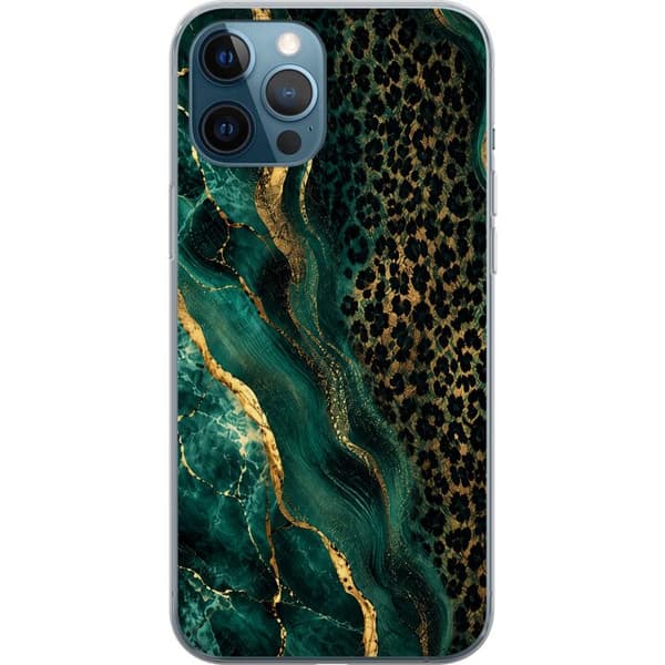 Yhteensopiva Puhelinkuori Apple iPhone 12 Pro Smaragdileopardi