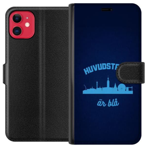 Kompatibelt Lommeboketui til Apple iPhone 11 Djurgården er blå