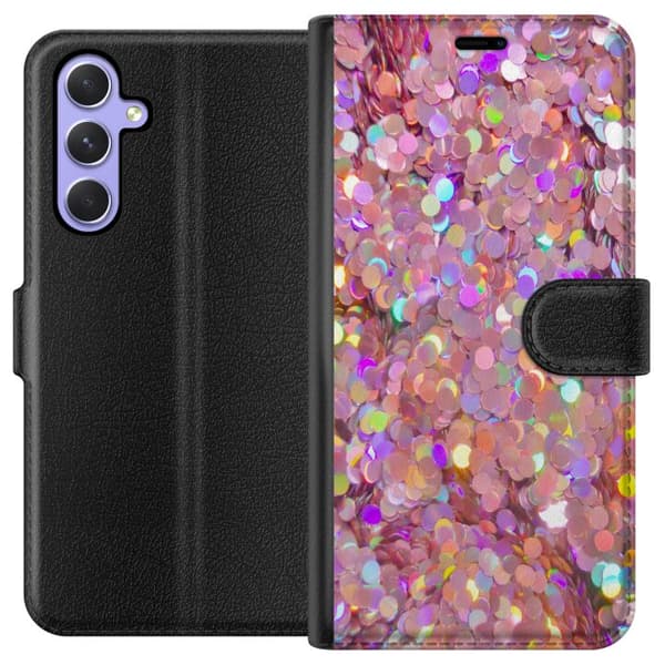 Kompatibelt Plånboksfodral till Samsung Galaxy A54 Glitter