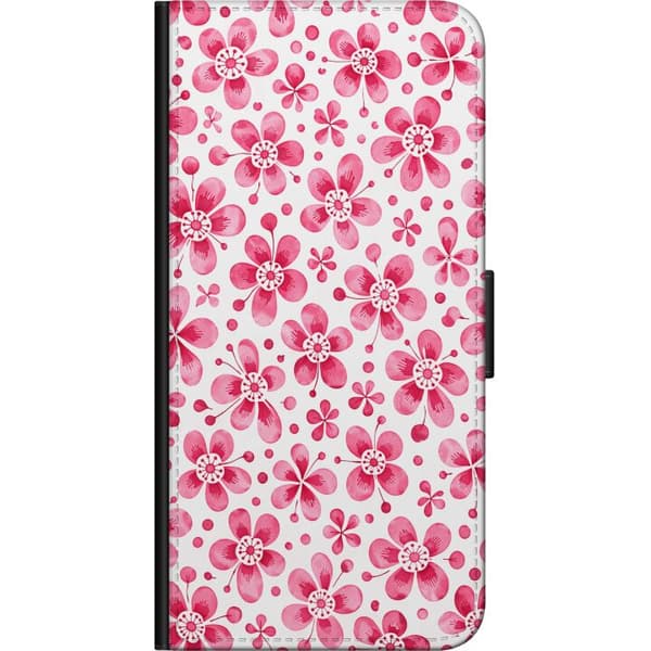 Kompatibelt Plånboksfodral till Samsung Galaxy A20s Blue Petal Pattern