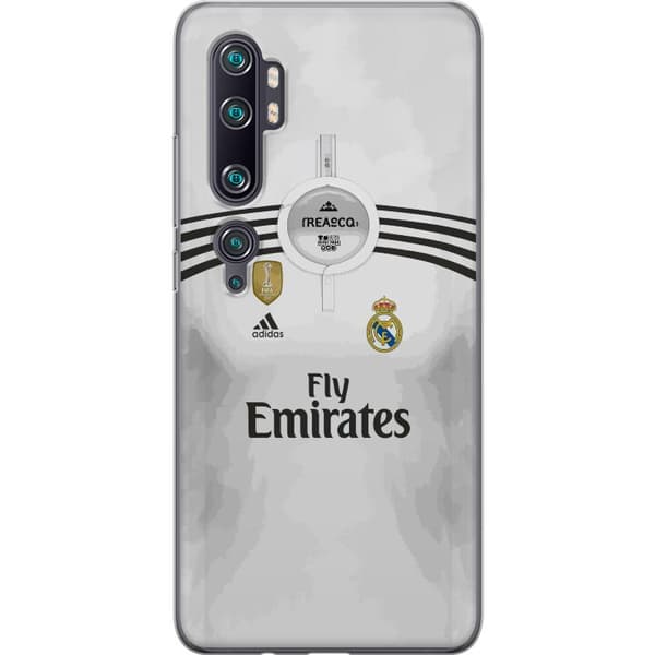 Kompatibelt Mobildeksel til Xiaomi Mi Note 10 Pro Vit fotbollströja