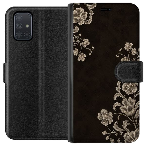 Kompatibelt Plånboksfodral till Samsung Galaxy A71 Noir Garden