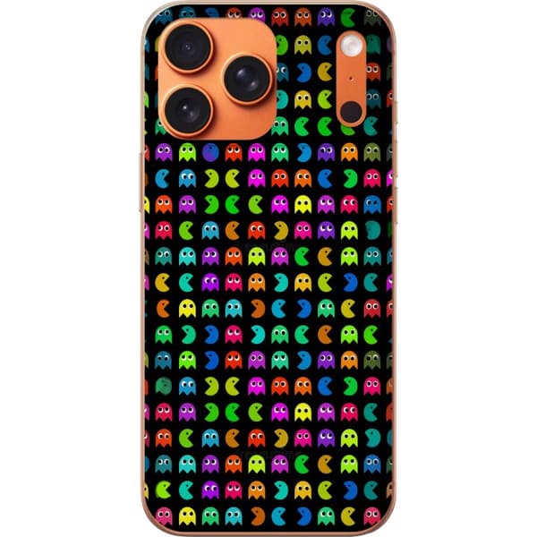 Kompatibelt Mobildeksel til Apple iPhone 17 Pro Max Retrospill med Pac-Man og klassiske spøkelser