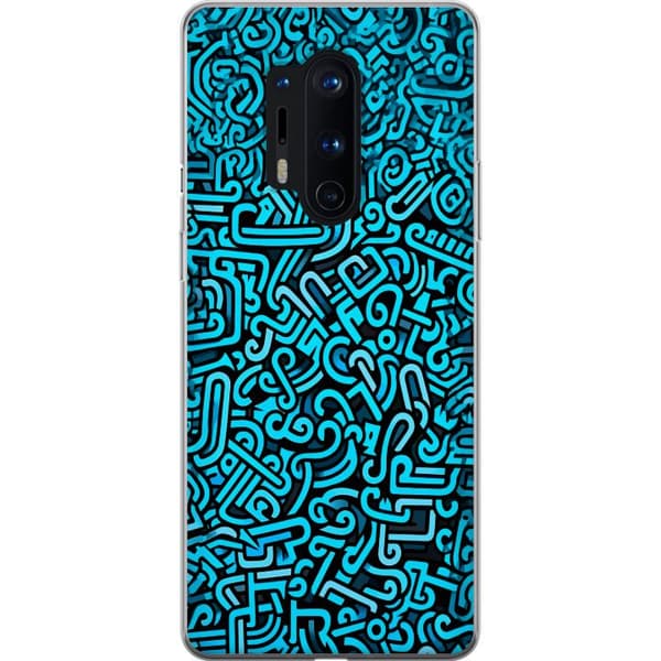Kompatibelt Mobildeksel til OnePlus 8 Pro Blå abstrakt graffiti