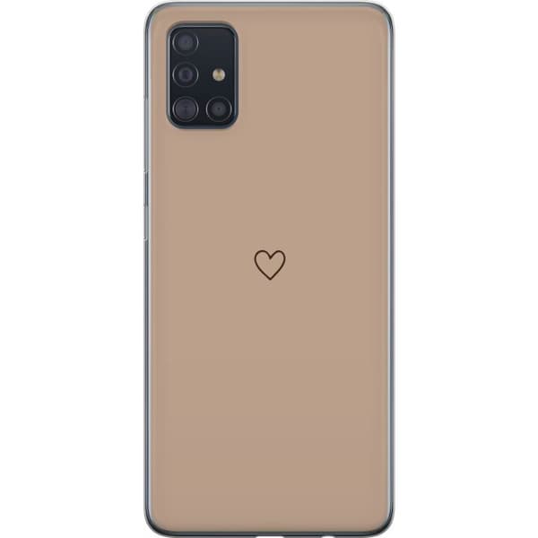 Kompatibelt Mobildeksel til Samsung Galaxy A51 Hjerte Brun