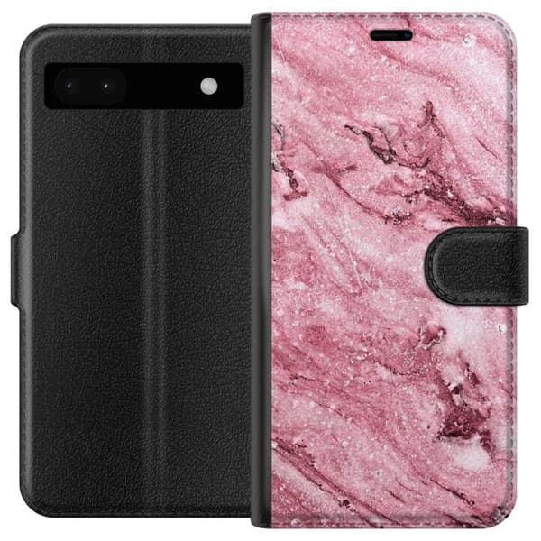 Kompatibel Tegnebogsetui til Google Pixel 6a Glitter Marmor