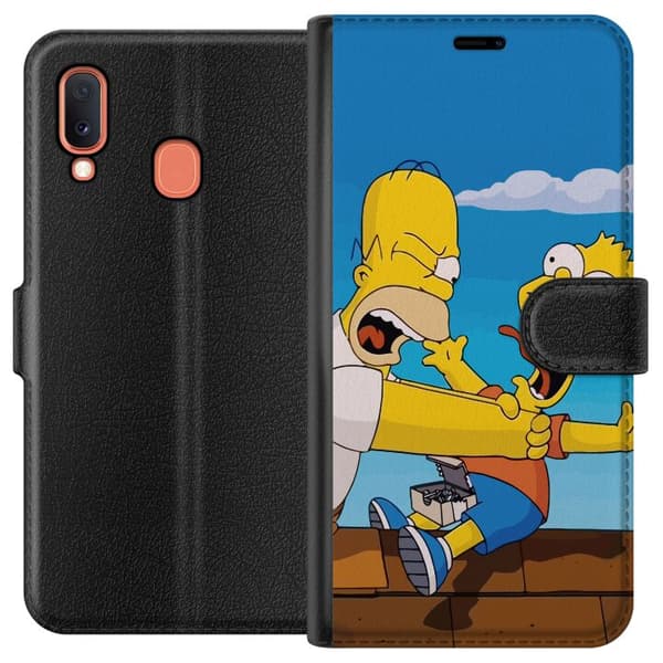 Kompatibelt Lommeboketui til Samsung Galaxy A20e The Simpsons