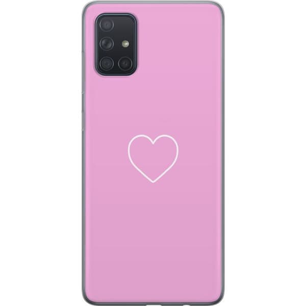 Kompatibelt Mobildeksel til Samsung Galaxy A71 Hjerte