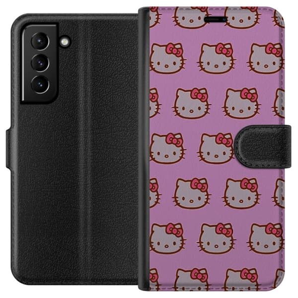 Kompatibelt Lommeboketui til Samsung Galaxy S21+ 5G Hello Kitty