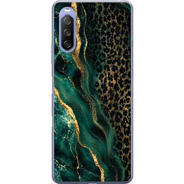 Kompatibelt Mobilskal till Sony Xperia 10 III Emerald Leopard