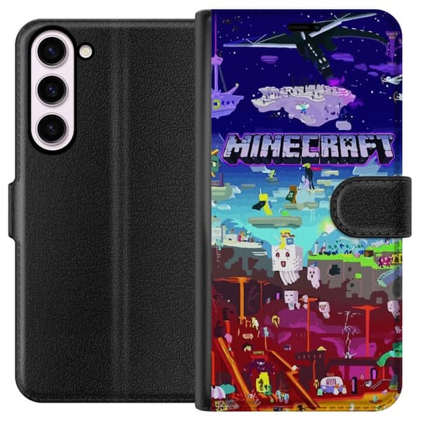 Kompatibel Tegnebogsetui til Samsung Galaxy S23+ Minecraft