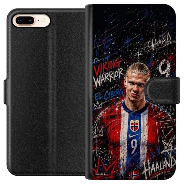 Kompatibel Tegnebogsetui til Apple iPhone 8 Plus Erling Haaland graffiti