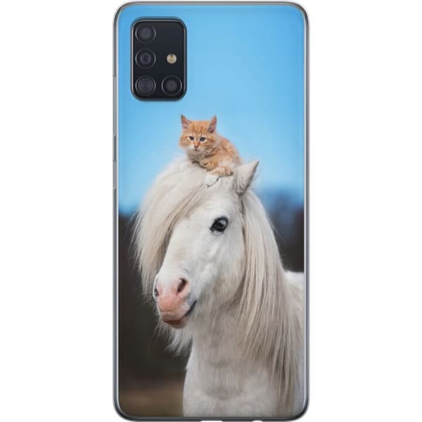 Kompatibelt Mobildeksel til Samsung Galaxy A51 Hest & Katt