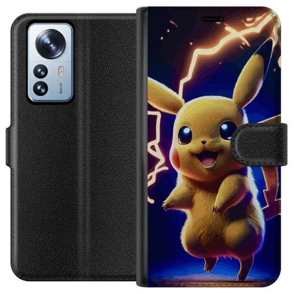 Kompatibelt Plånboksfodral till Xiaomi 12 Pro Pikachu