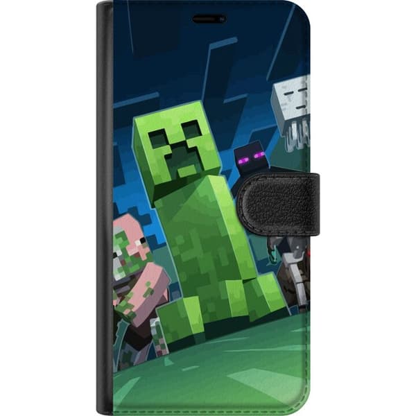 Kompatibel Tegnebogsetui til Apple iPhone SE (2020) MineCraft