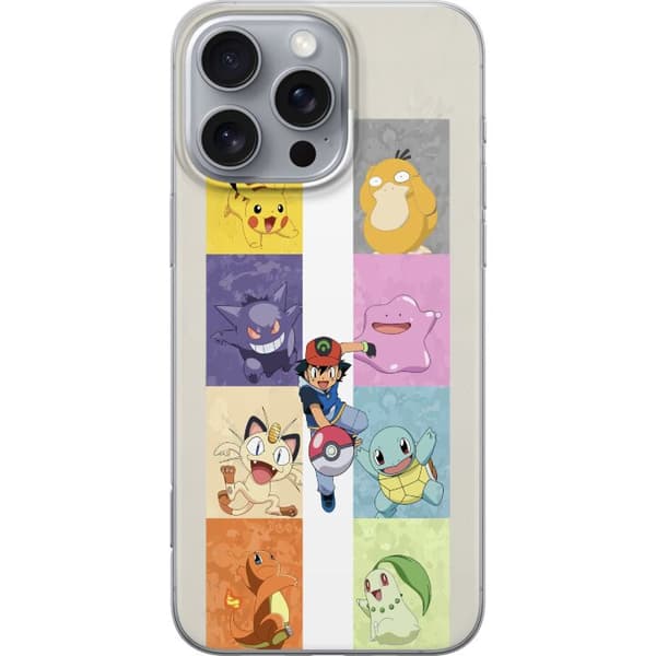 Kompatibelt Mobildeksel til Apple iPhone 16 Pro Max Fargerike tegnede figurer i en nostalgisk samlingdesign
