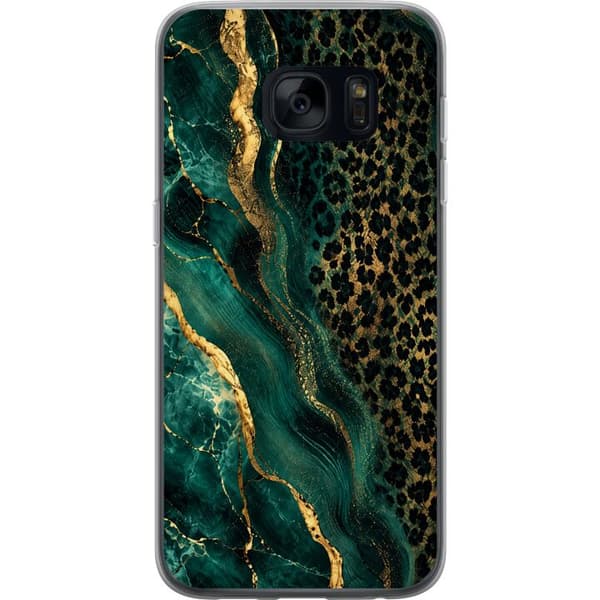 Kompatibelt Mobilskal till Samsung Galaxy S7 Emerald Leopard
