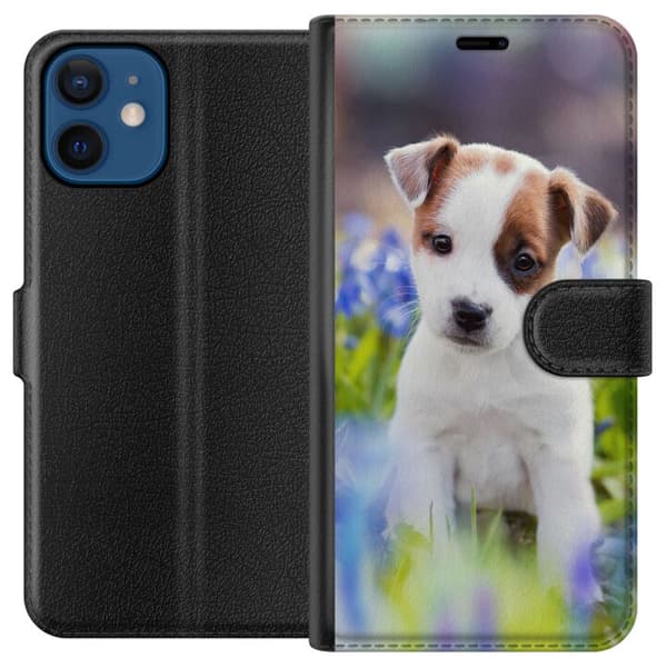 Kompatibel Tegnebogsetui til Apple iPhone 12 mini Hund