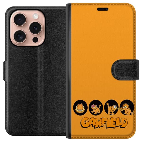 Kompatibelt Lommeboketui til Apple iPhone 16 Pro Garfield