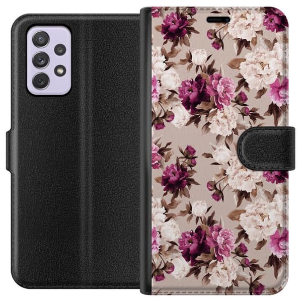 Kompatibelt Lommeboketui til Samsung Galaxy A52s 5G Blomster