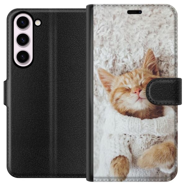 Kompatibelt Plånboksfodral till Samsung Galaxy S23+ Katt