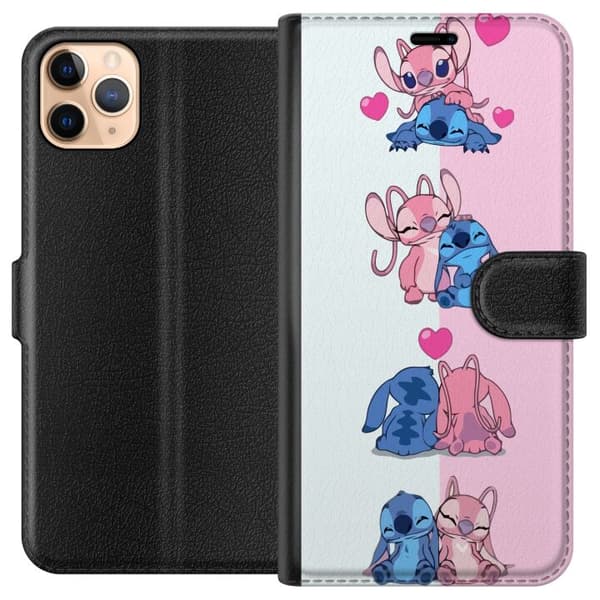Kompatibel Tegnebogsetui til Apple iPhone 11 Pro Max Lilo & Stitch