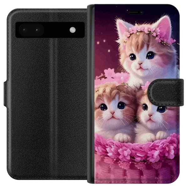 Kompatibelt Plånboksfodral till Google Pixel 6a Katter