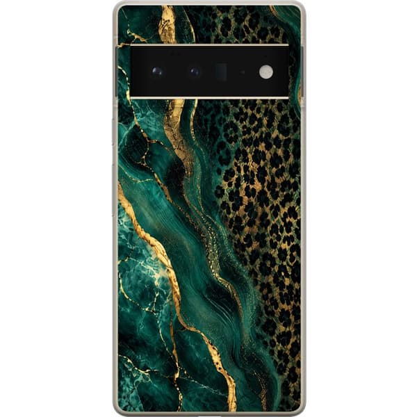 Kompatibelt Mobildeksel til Google Pixel 6 Pro Smaragdleopard