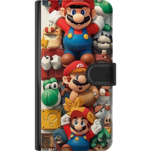 Kompatibelt Plånboksfodral till Apple iPhone 13 mini Super Mario Ikonisk Karaktär Collage