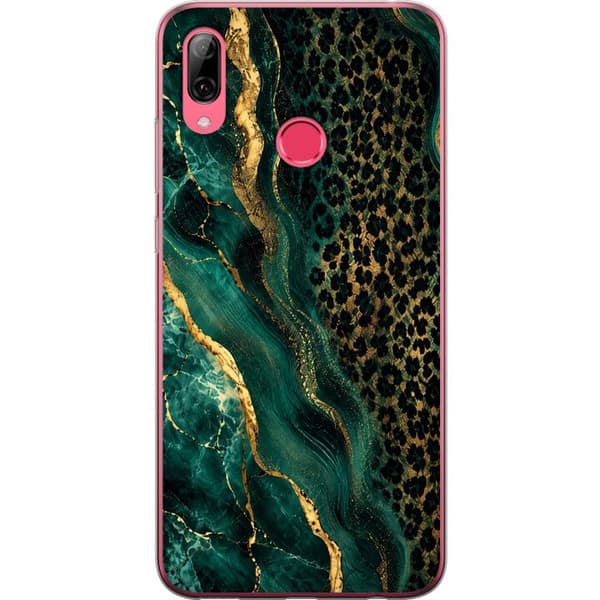 Kompatibelt Mobildeksel til Huawei Y7 (2019) Smaragdleopard