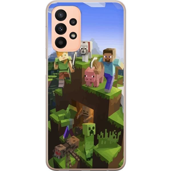 Kompatibelt Mobilskal till Samsung Galaxy A23 MineCraft
