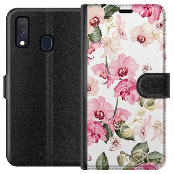 Kompatibelt Plånboksfodral till Samsung Galaxy A40 Blommor