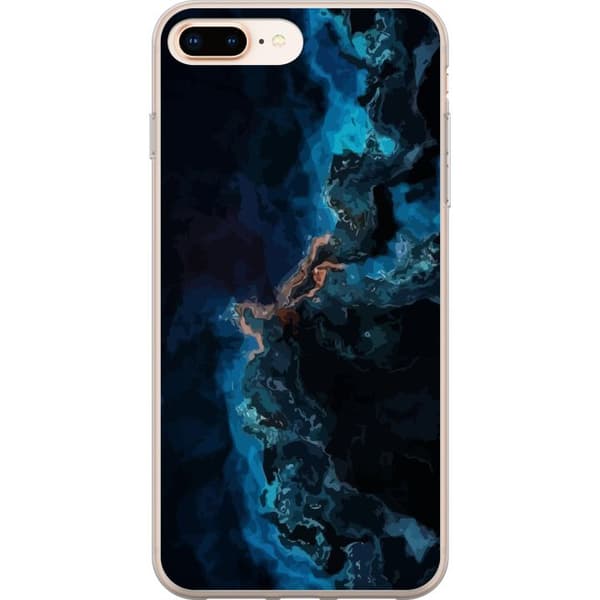 Kompatibelt Mobilskal till Apple iPhone 8 Plus Galaxy Marmor