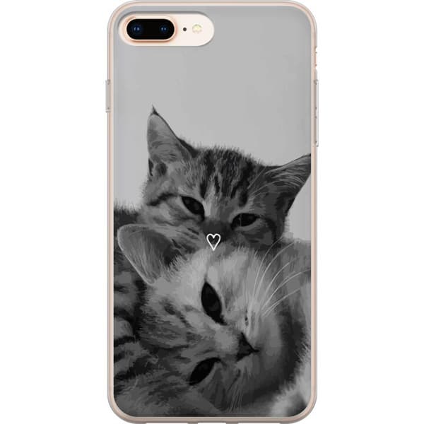 Kompatibel Mobilcover til Apple iPhone 8 Plus Kat Hjerte
