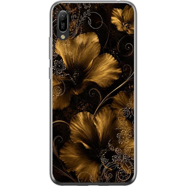 Kompatibelt Mobildeksel til Huawei Y6 Pro (2019) Gyllen blomstring