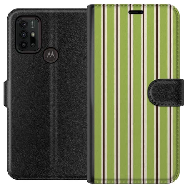 Kompatibelt Lommeboketui til Motorola Moto G30 Match linjer