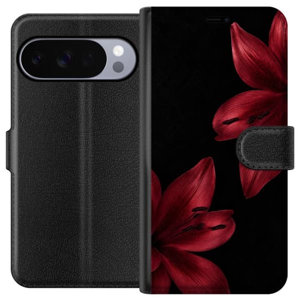 Kompatibel Tegnebogsetui til Google Pixel 11 Pro Rød lilje noir