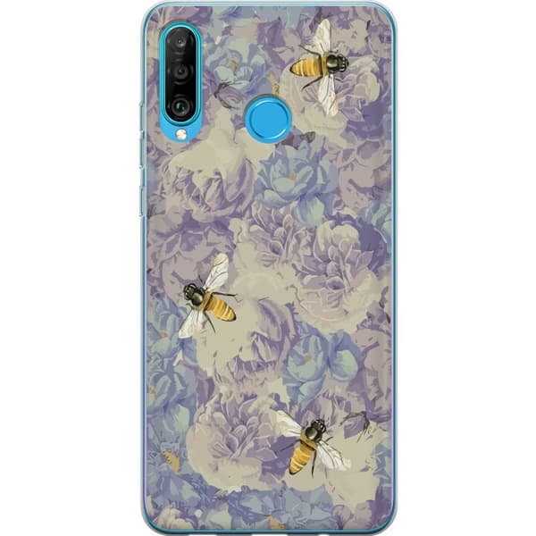 Kompatibelt Mobilskal till Huawei P30 lite Bin Blommor