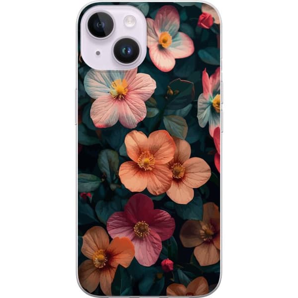 Kompatibelt Mobildeksel til Apple iPhone 15 Blomster