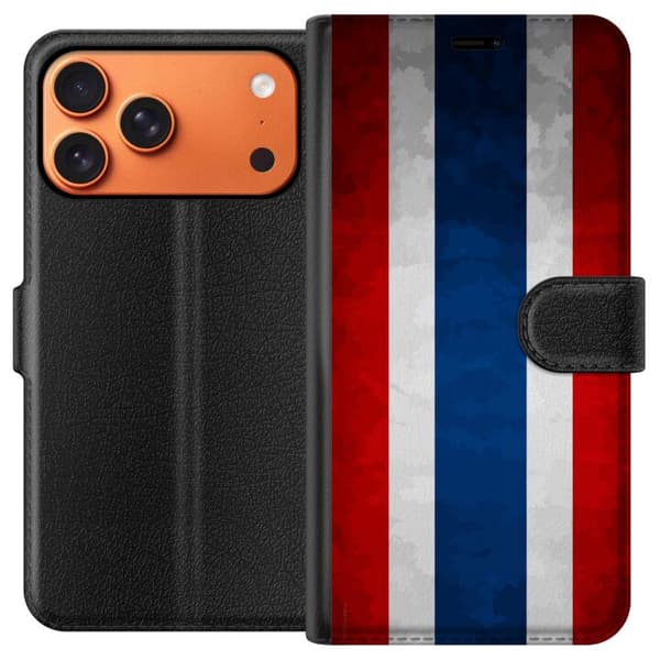 Kompatibel Tegnebogsetui til Apple iPhone 17 Pro Max Thai flag i stilfuldt retrodesign