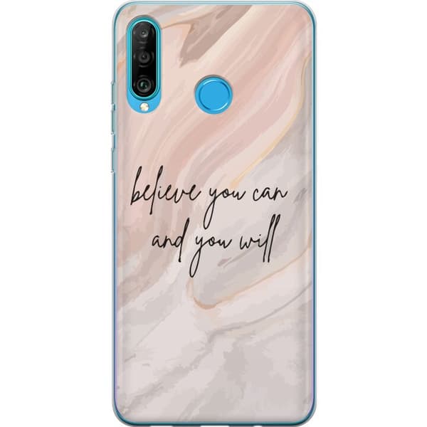 Kompatibelt Mobilskal till Huawei P30 lite Text