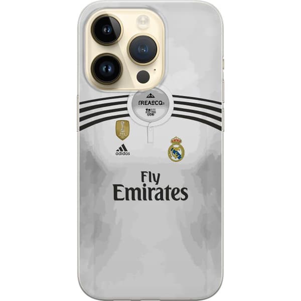 Kompatibelt Mobildeksel til Apple iPhone 14 Pro Vit fotbollströja