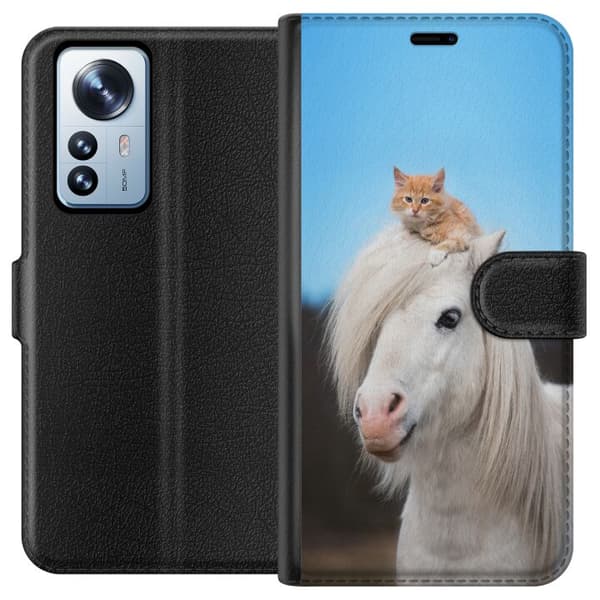 Kompatibel Tegnebogsetui til Xiaomi 12 Pro Kat og Hest