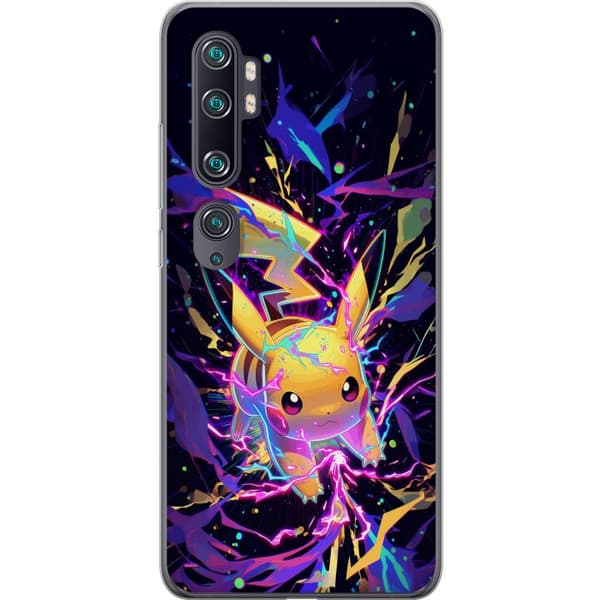 Kompatibelt Mobildeksel til Xiaomi Mi Note 10 Dynamisk Pikachu-motiv med fargerike effekter