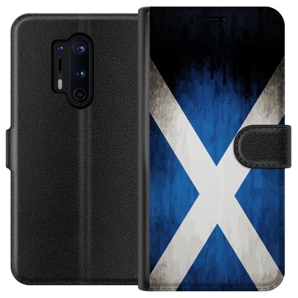 Kompatibelt Lommeboketui til OnePlus 8 Pro Skotsk flagg med rustikk vintagefølelse