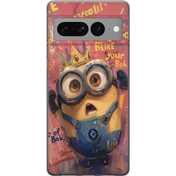 Kompatibelt Mobilskal till Google Pixel 7 Pro Minion Med Krona