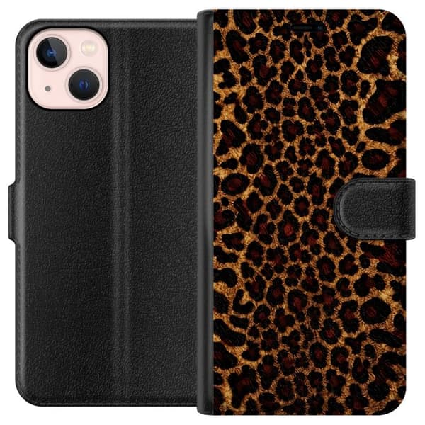 Kompatibelt Lommeboketui til Apple iPhone 13 Leopardikon