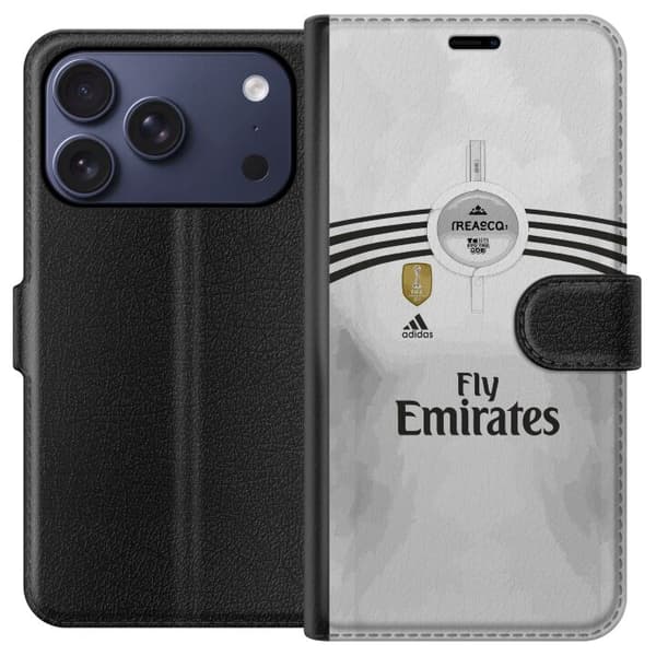 Kompatibel Tegnebogsetui til Apple iPhone 17 Pro Vit fotbollströja